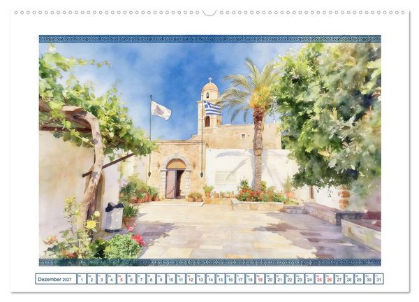 Produktbild: Kretas sch&ouml;nste Kl&ouml;ster (Wandkalender 2027 DIN A2 quer), CALVENDO Monatskalender