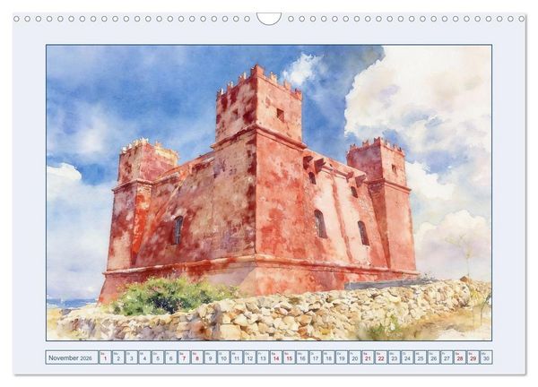 Produktbild: Malta - Perle im s&uuml;dlichen Mittelmeer (Wandkalender 2026 DIN A3 quer), CALVENDO Monatskalender