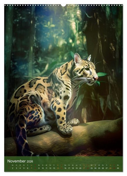 Produktbild: Wilde Raubkatzen (Wandkalender 2026 DIN A2 hoch), CALVENDO Monatskalender