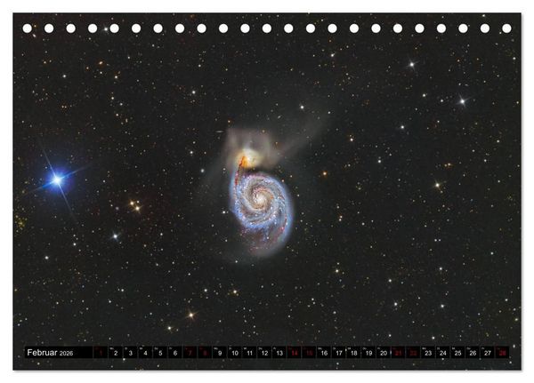 Produktbild: Galaxien des Nordhimmels (Tischkalender 2026 DIN A5 quer), CALVENDO Monatskalender
