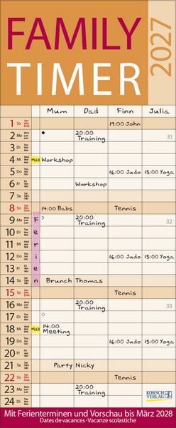 Produktbild: Family Timer Lifestyle 2027