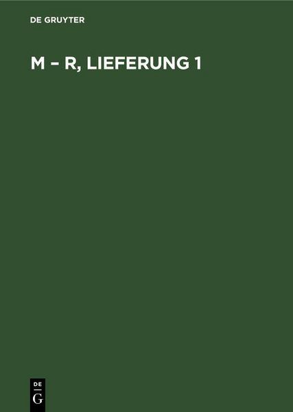 Produktbild: M - R, Lieferung 1