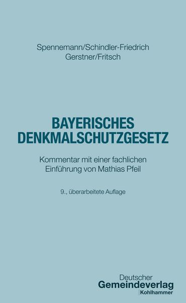 Produktbild: Bayerisches Denkmalschutzgesetz