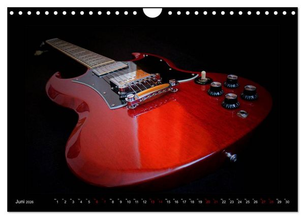 Produktbild: Rockgitarren im Blitzlicht (Wandkalender 2026 DIN A4 quer), CALVENDO Monatskalender