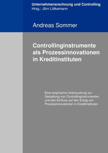 Produktbild: Controllingistrumente als Prozessinnovationen in Kreditinstituten