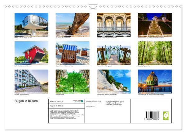 Produktbild: R&uuml;gen in Bildern (Wandkalender 2026 DIN A3 quer), CALVENDO Monatskalender