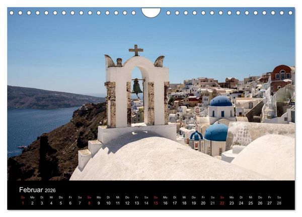 Produktbild: Santorin Trauminsel (Wandkalender 2026 DIN A4 quer), CALVENDO Monatskalender