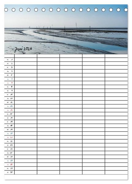 Produktbild: JUIST - DIE NORDSEEINSEL (Tischkalender 2026 DIN A5 hoch), CALVENDO Monatskalender
