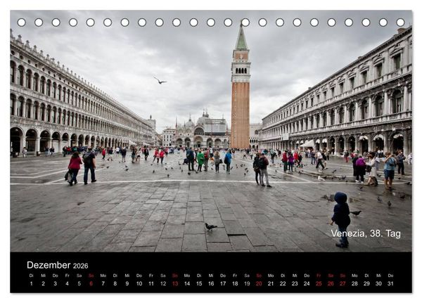 Produktbild: TransAlp - zu Fu&szlig; &uuml;ber die Alpen von M&uuml;nchen nach Venedig (Tischkalender 2026 DIN A5 quer), CALVENDO Monatskalender