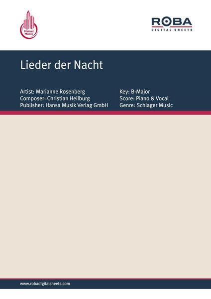 Produktbild: Lieder der Nacht