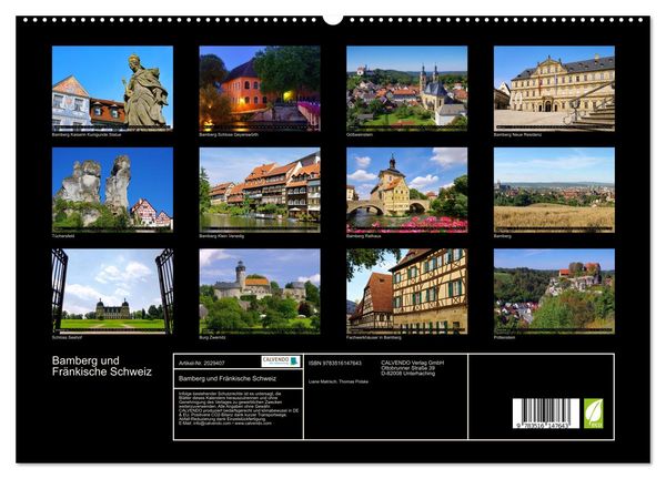 Produktbild: Bamberg und Fr&auml;nkische Schweiz (hochwertiger Premium Wandkalender 2026 DIN A2 quer), Kunstdruck in Hochglanz