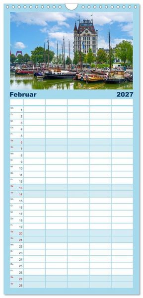 Produktbild: Familienplaner 2027 - Rotterdam - modern und pulsierend mit 5 Spalten (Wandkalender, 21 x 45 cm) CALVENDO