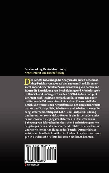 Produktbild: Benchmarking Deutschland 2004