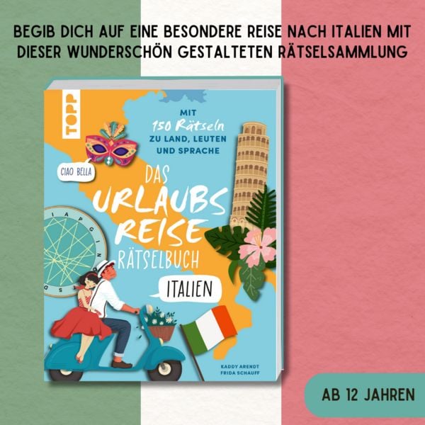 Produktbild: Urlaubsreise-R&auml;tselbuch Italien &ndash; Mit 150 R&auml;tseln zu Land, Leuten und Sprache