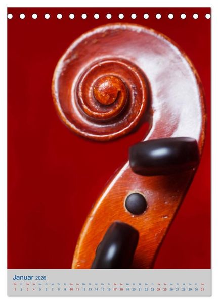 Produktbild: Instrumente - Musikalisch durch das Jahr (Tischkalender 2026 DIN A5 hoch), CALVENDO Monatskalender