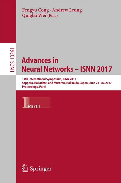 Produktbild: Advances in Neural Networks - ISNN 2017