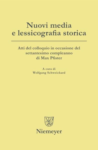 Produktbild: Nuovi media e lessicografia storica