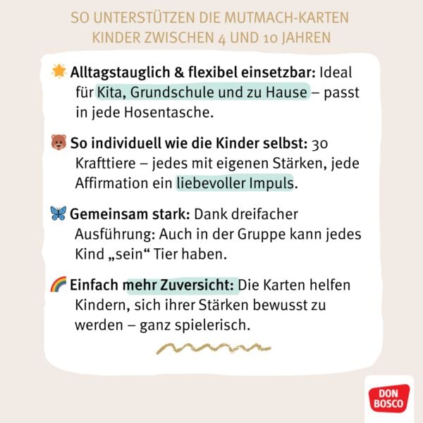 Produktbild: Krafttier-Affirmationen f&uuml;r Kinder