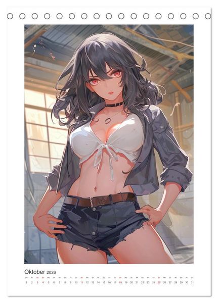 Produktbild: Manga-Girls. Coole Comics mit Ausstrahlungskraft (Tischkalender 2026 DIN A5 hoch), CALVENDO Monatskalender