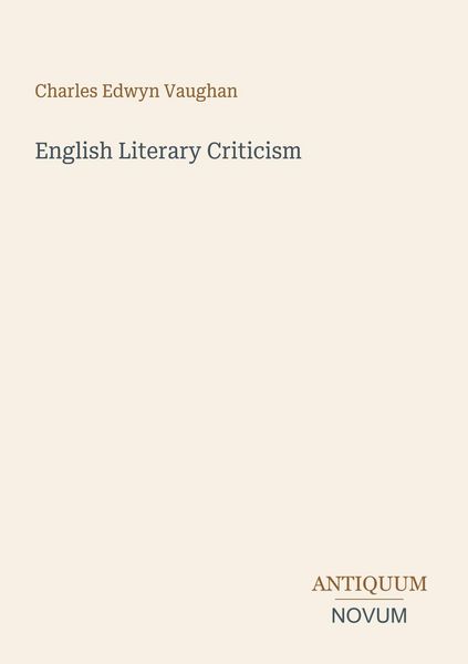 Produktbild: English Literary Criticism