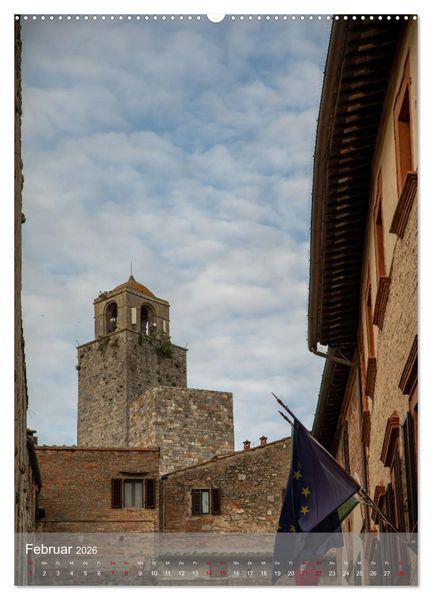 Produktbild: San Gimignano - Stadt der T&uuml;rme (hochwertiger Premium Wandkalender 2026 DIN A2 hoch), Kunstdruck in Hochglanz