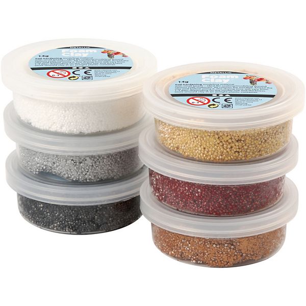 Produktbild: Creativ Company Foam Clay&reg; , Metallic, Braunt&ouml;ne, 6x14 g