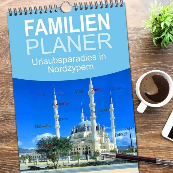 Produktbild: Familienplaner 2026 - Urlaubsparadies in Nordzypern mit 5 Spalten (Wandkalender, 21 x 45 cm) CALVENDO