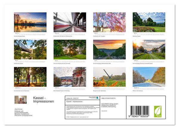Produktbild: Kassel - Impressionen (Wandkalender 2026 DIN A4 quer), CALVENDO Monatskalender