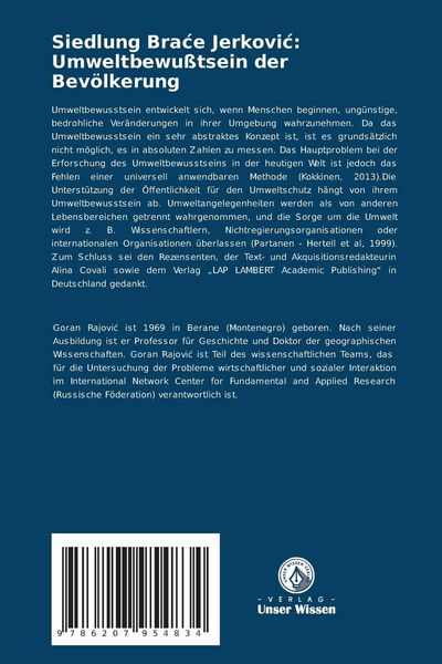 Produktbild: Siedlung Bra&iquest;e Jerkovi&iquest;: Umweltbewu&szlig;tsein der Bev&ouml;lkerung