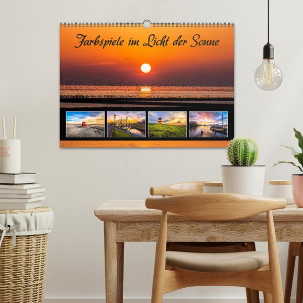 Produktbild: Farbspiele im Licht der Sonne (Wandkalender 2026 DIN A3 quer), CALVENDO Monatskalender