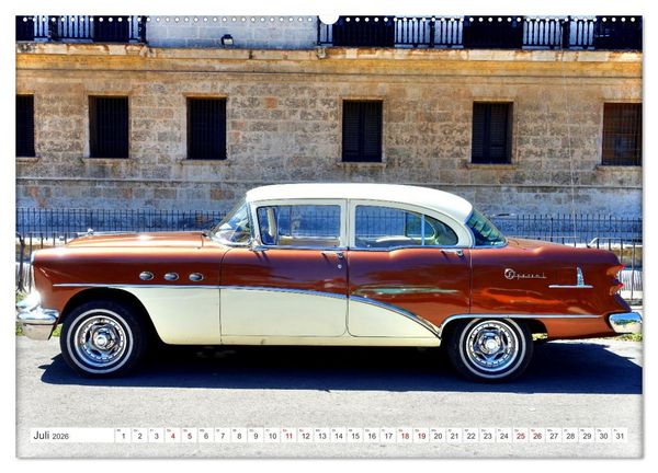 Produktbild: BUICK '55 - Mit 70 unterwegs in Kuba (hochwertiger Premium Wandkalender 2026 DIN A2 quer), Kunstdruck in Hochglanz