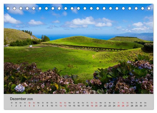 Produktbild: Azoren - S&atilde;o Miguel (Tischkalender 2026 DIN A5 quer), CALVENDO Monatskalender
