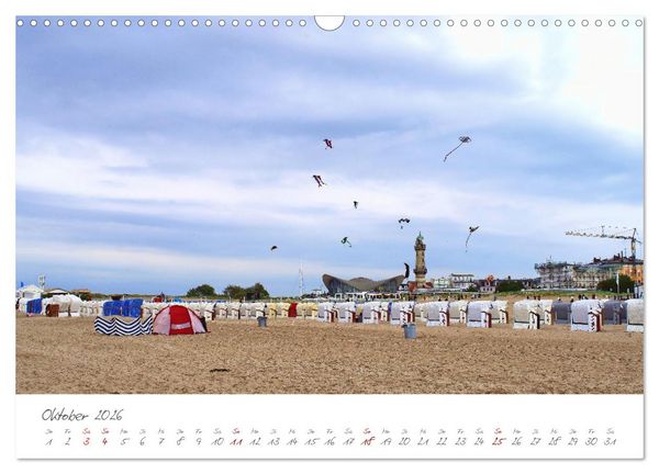 Produktbild: Seeb&auml;der an der Ostseek&uuml;ste - Mod&auml;ne Villen, bunte Strandk&ouml;rbe, Ostseebrise, Sand und Meer (Wandkalender 2026 DIN A3 quer), CALVENDO Monatskalender