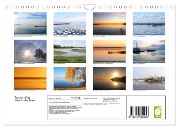 Produktbild: Traumhaftes Steinhuder Meer (Wandkalender 2026 DIN A4 quer), CALVENDO Monatskalender