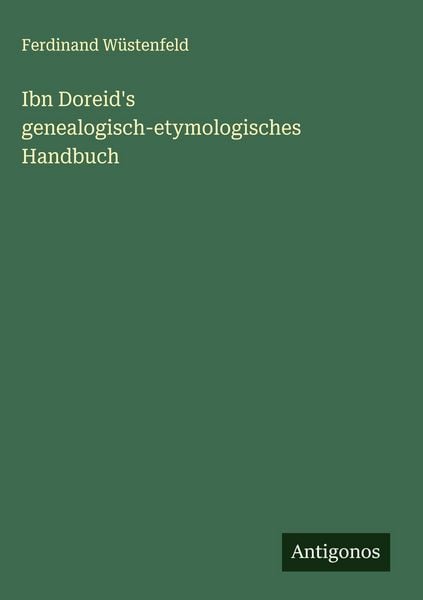 Produktbild: Ibn Doreid's genealogisch-etymologisches Handbuch