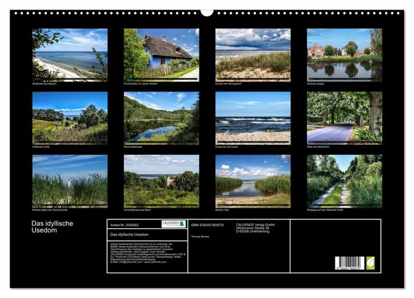 Produktbild: Das idyllische Usedom (Wandkalender 2026 DIN A2 quer), CALVENDO Monatskalender