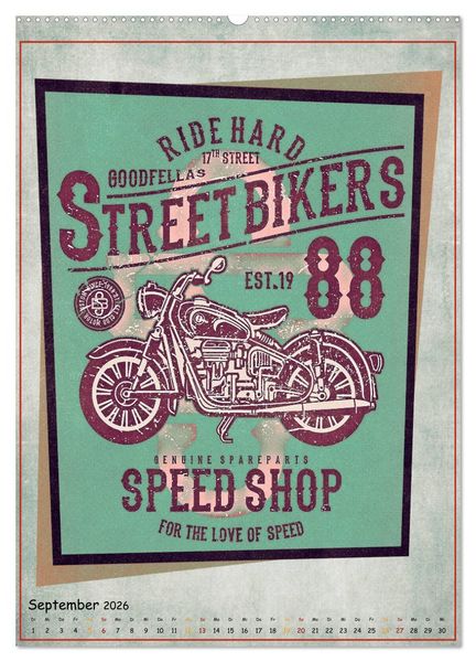 Produktbild: Motorrad Nostalgie (hochwertiger Premium Wandkalender 2026 DIN A2 hoch), Kunstdruck in Hochglanz