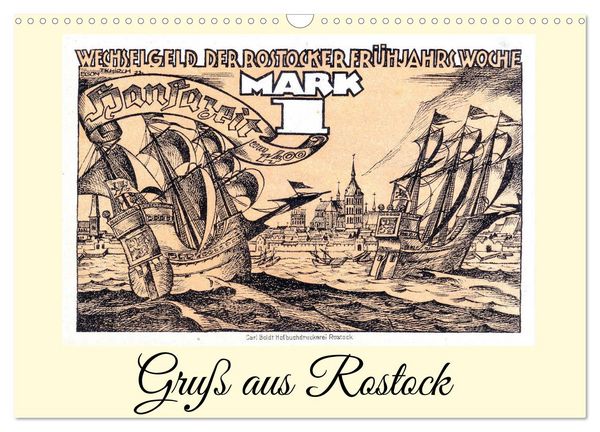 Produktbild: Gru&szlig; aus Rostock (Wandkalender 2026 DIN A3 quer), CALVENDO Monatskalender