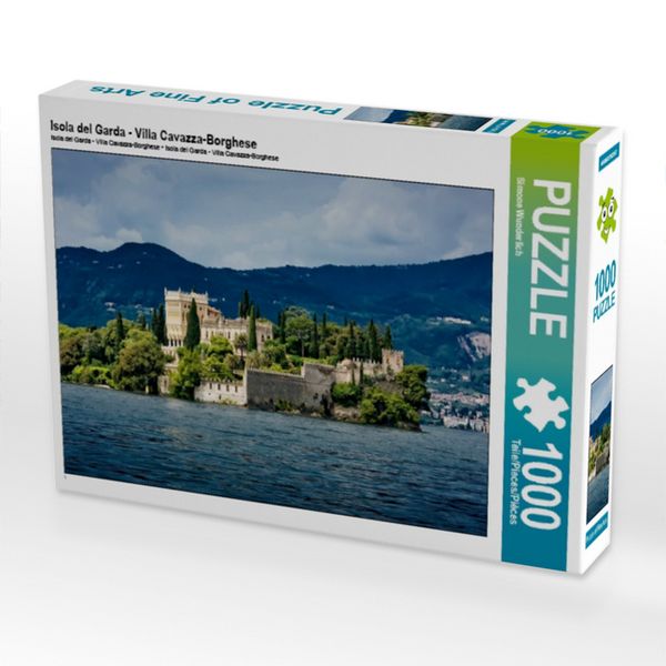 CALVENDO Puzzle Isola del Garda - Villa Cavazza-Borghese | 1000 Teile Lege-Größe 64x48cm Foto-Puzzle für glückliche Stunden