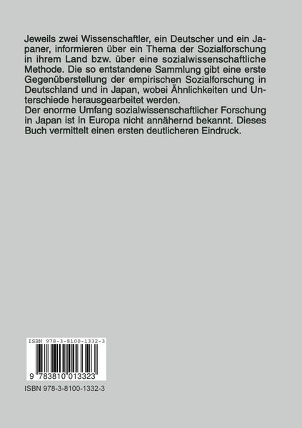 Produktbild: Quantitative Social Research in Germany and Japan