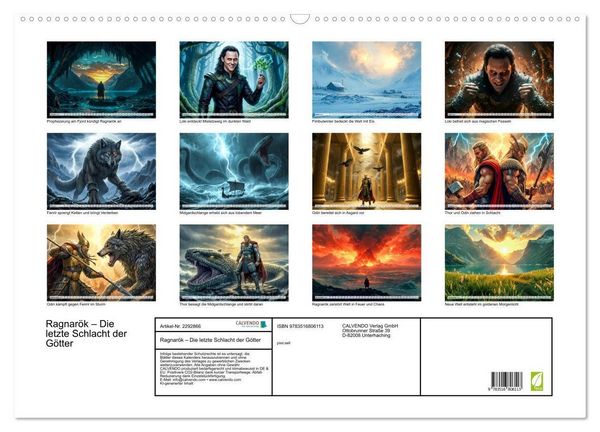 Produktbild: Ragnar&ouml;k &ndash; Die letzte Schlacht der G&ouml;tter (Wandkalender 2027 DIN A2 quer), CALVENDO Monatskalender