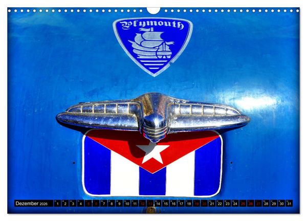 Produktbild: PLYMOUTH '50 - Ein US-Oldtimer in Havanna (Wandkalender 2026 DIN A3 quer), CALVENDO Monatskalender