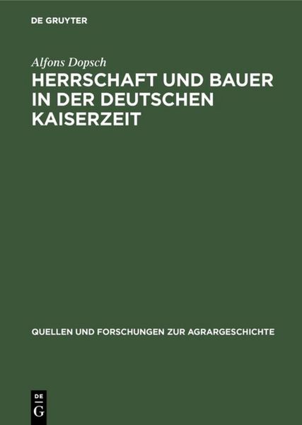 Produktbild: Herrschaft und Bauer in der deutschen Kaiserzeit