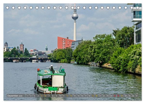 Produktbild: Boote mit Kulisse (Tischkalender 2026 DIN A5 quer), CALVENDO Monatskalender