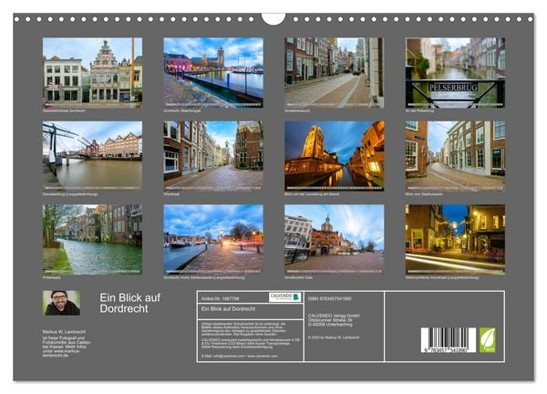 Produktbild: Ein Blick auf Dordrecht (Wandkalender 2026 DIN A3 quer), CALVENDO Monatskalender