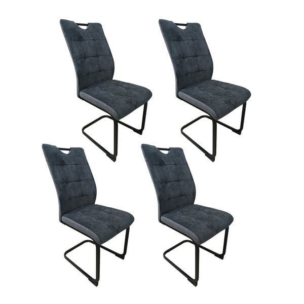 Produktbild: HTI-Living Schwingstuhl Mateo Grau 4er-Set Schwingstuhl Mateo Grau 4er-Set
