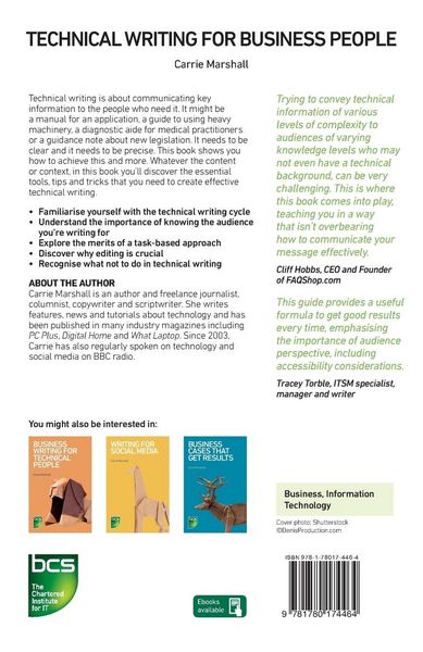 Produktbild: Technical Writing for Business People