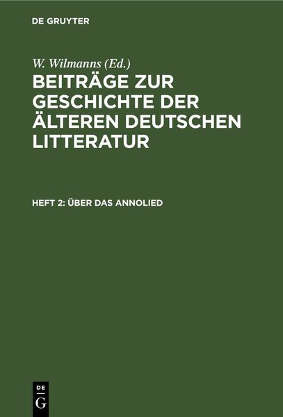 Produktbild: &Uuml;ber das Annolied