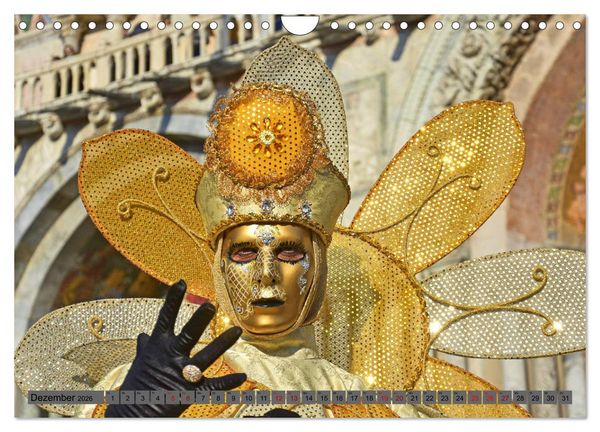 Produktbild: BUNT . PR&Auml;CHTIG . FARBENFROH . Das ist der Karneval in Venedig (Wandkalender 2026 DIN A4 quer), CALVENDO Monatskalender