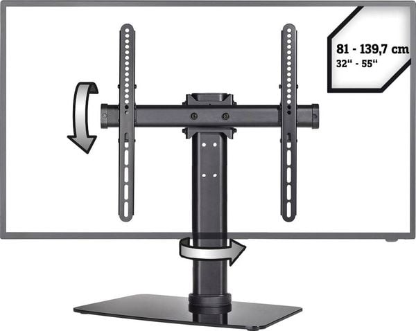 SpeaKa Professional SP-TT-05 TV-Standfuß Höhenverstellbar 81,3 cm (32') - 139,7 cm (55') Neigbar+Schwenkbar